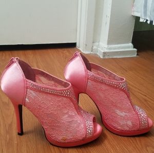 Pink Lace Stiletto